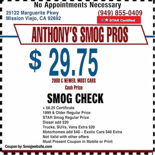 Anthony's Arco   (smogpros) smog check coupon